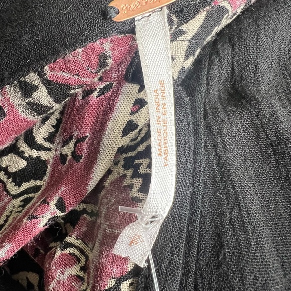 Free People Azalea Midi Maxi Dress Small Black Burgundy NEW NWT - Picture 8 of 14